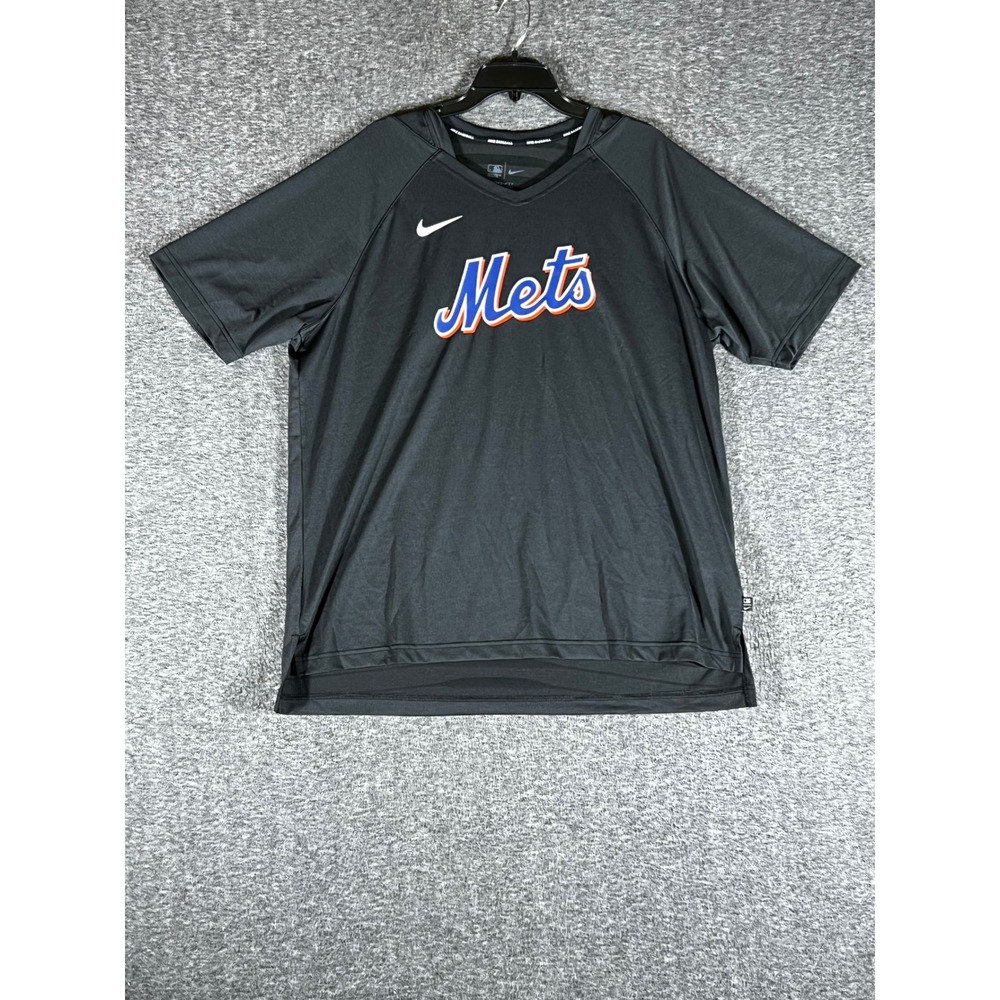 Nike MLB New York Mets Authentic Collection Black Dri-FIT Training Shirt XL